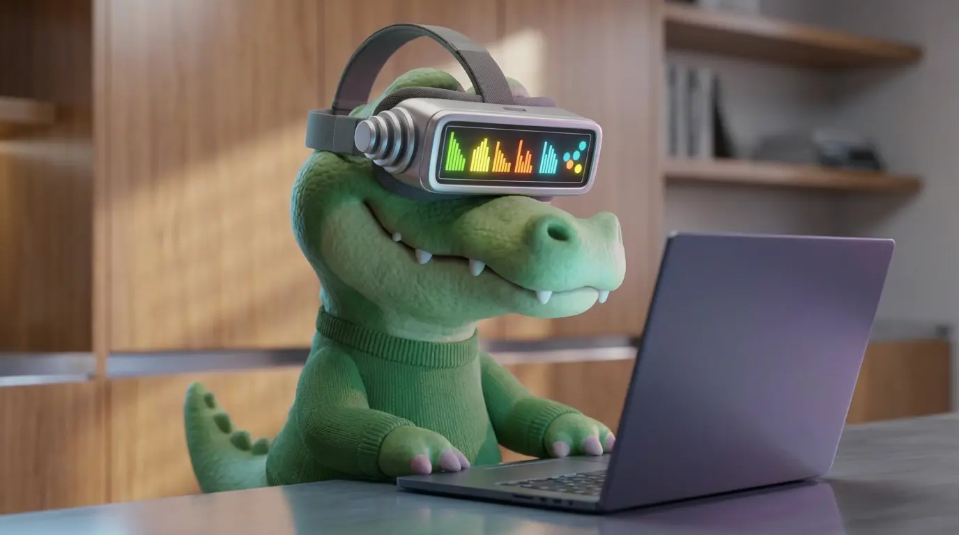 Adligator mascot typing
