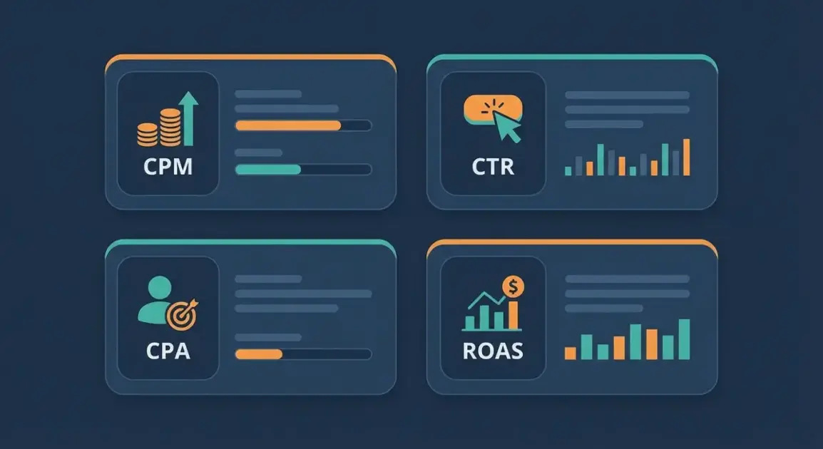 Ключові метрики для аудиту Facebook Ads -- CPM, CTR, CPA, ROAS