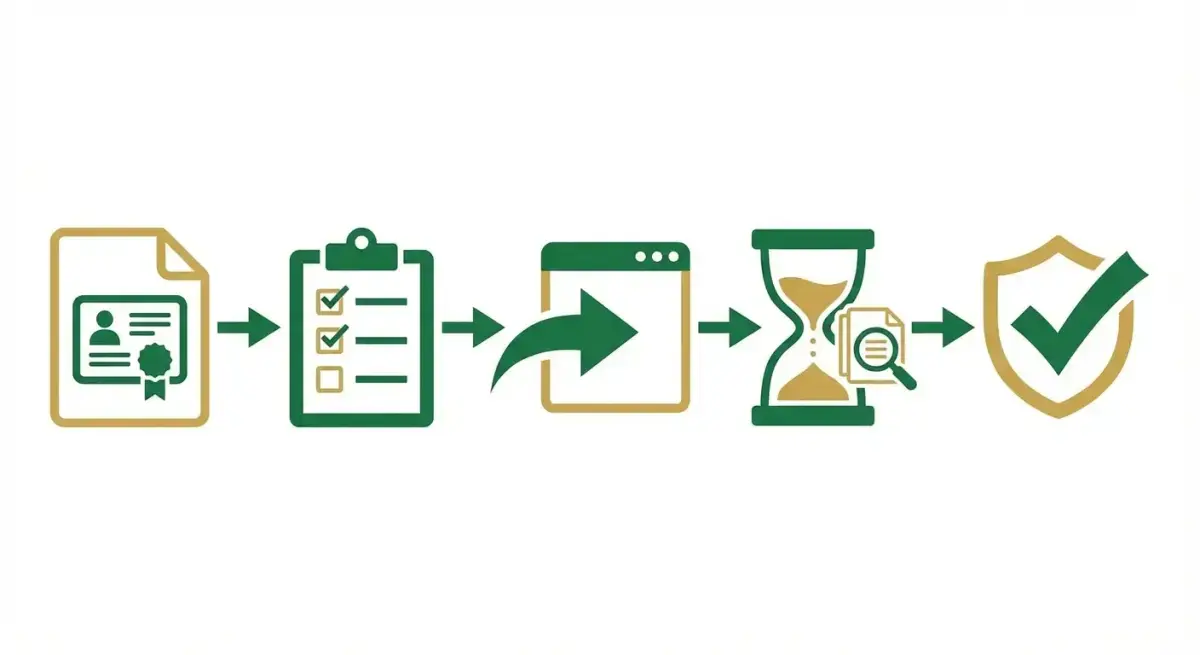 Диаграмма процесса получения одобрения Meta для рекламы гемблинга: подача заявки, предоставление лицензии, получение разрешения