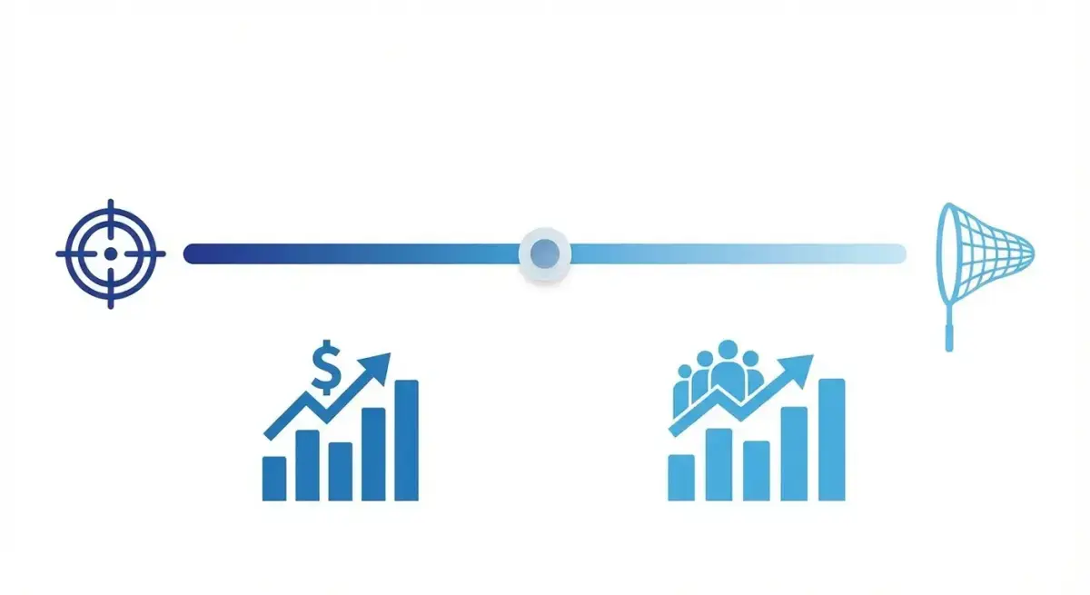 Шкала процентов Lookalike-аудиторий от 1% до 10% с указанием точности и охвата