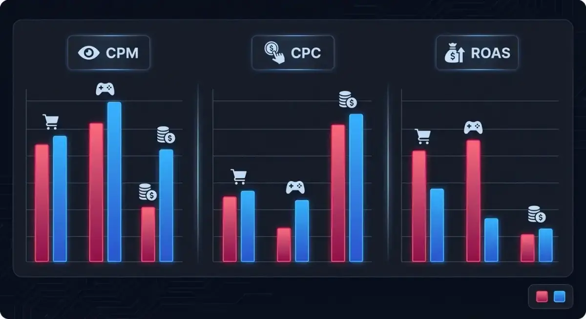 Бенчмарки CPM, CPC и ROAS для TikTok Ads и Facebook Ads по вертикалям