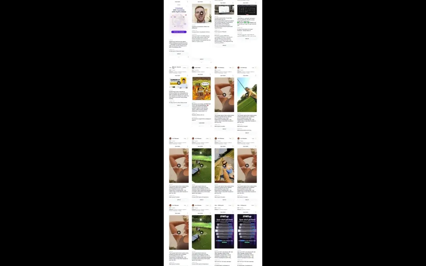Adligator search results filtered by Sign Up CTA button type for SaaS ads
