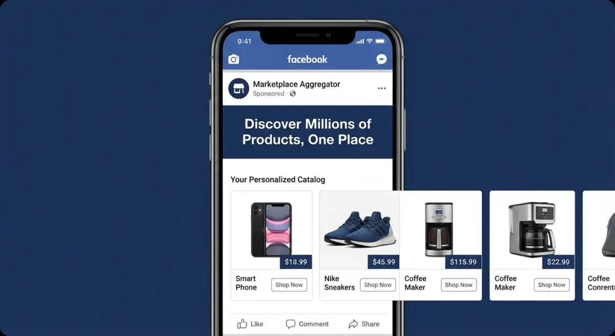 Facebook Ads для маркетплейсов и агрегаторов: как продвигать каталог товаров и услуг через Meta (2026)
