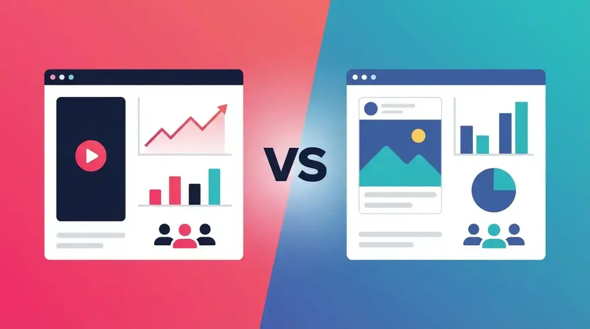 Сравнение рекламных платформ TikTok Ads и Facebook Ads с дашбордами аналитики