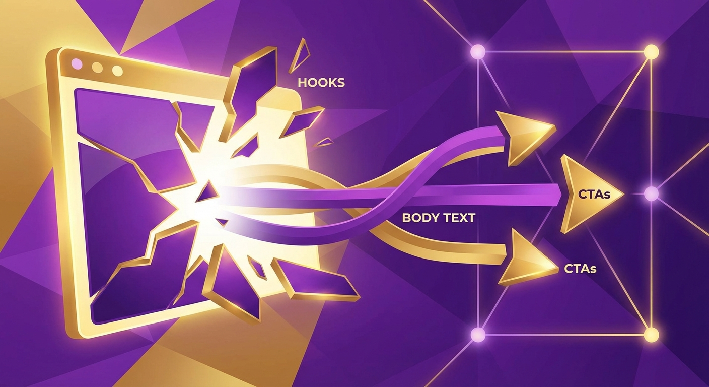 Framework for analyzing competitor ad copy hooks and creative elements