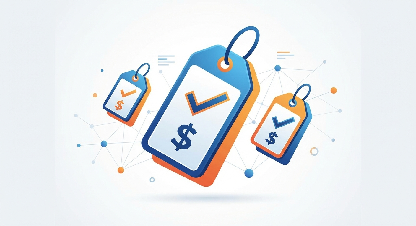 Pricing comparison concept for ad intelligence tools with different value tiers