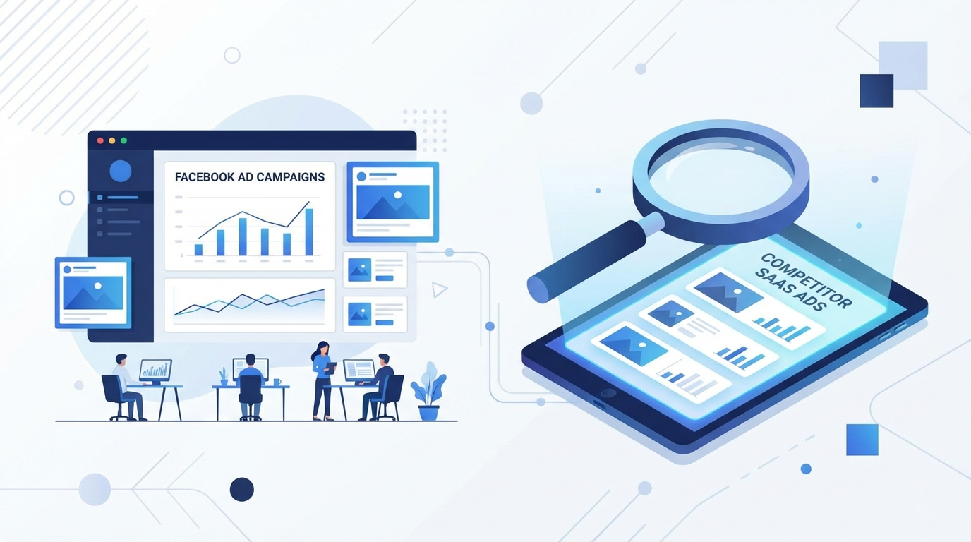 Facebook ad spy research for SaaS and B2B competitor campaigns