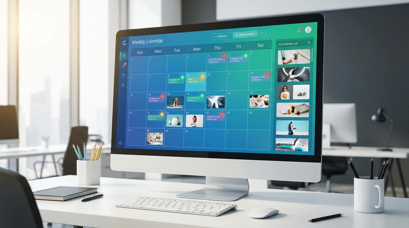 Weekly competitor ad monitoring dashboard with organized tracking and automated alerts