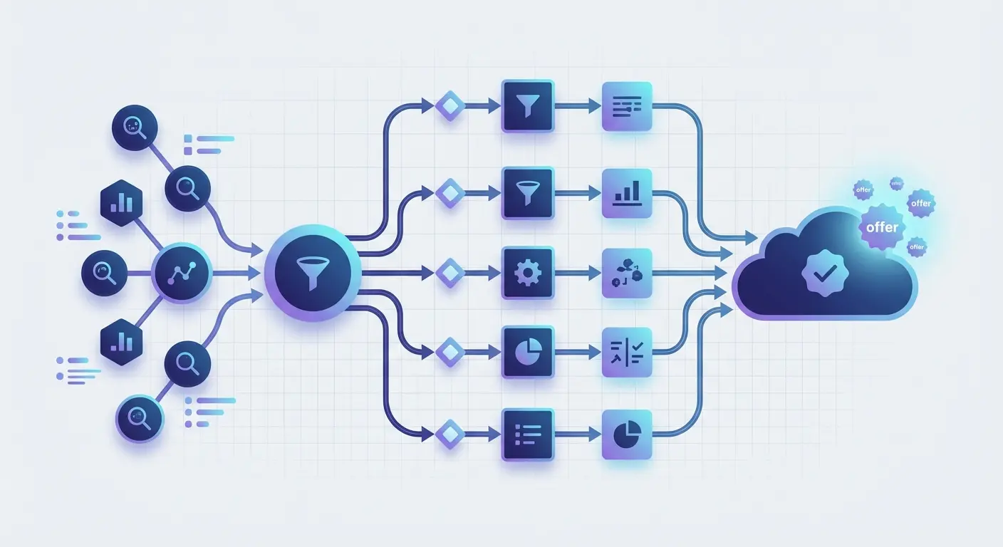 Схема методологии поиска офферов через spy-инструменты