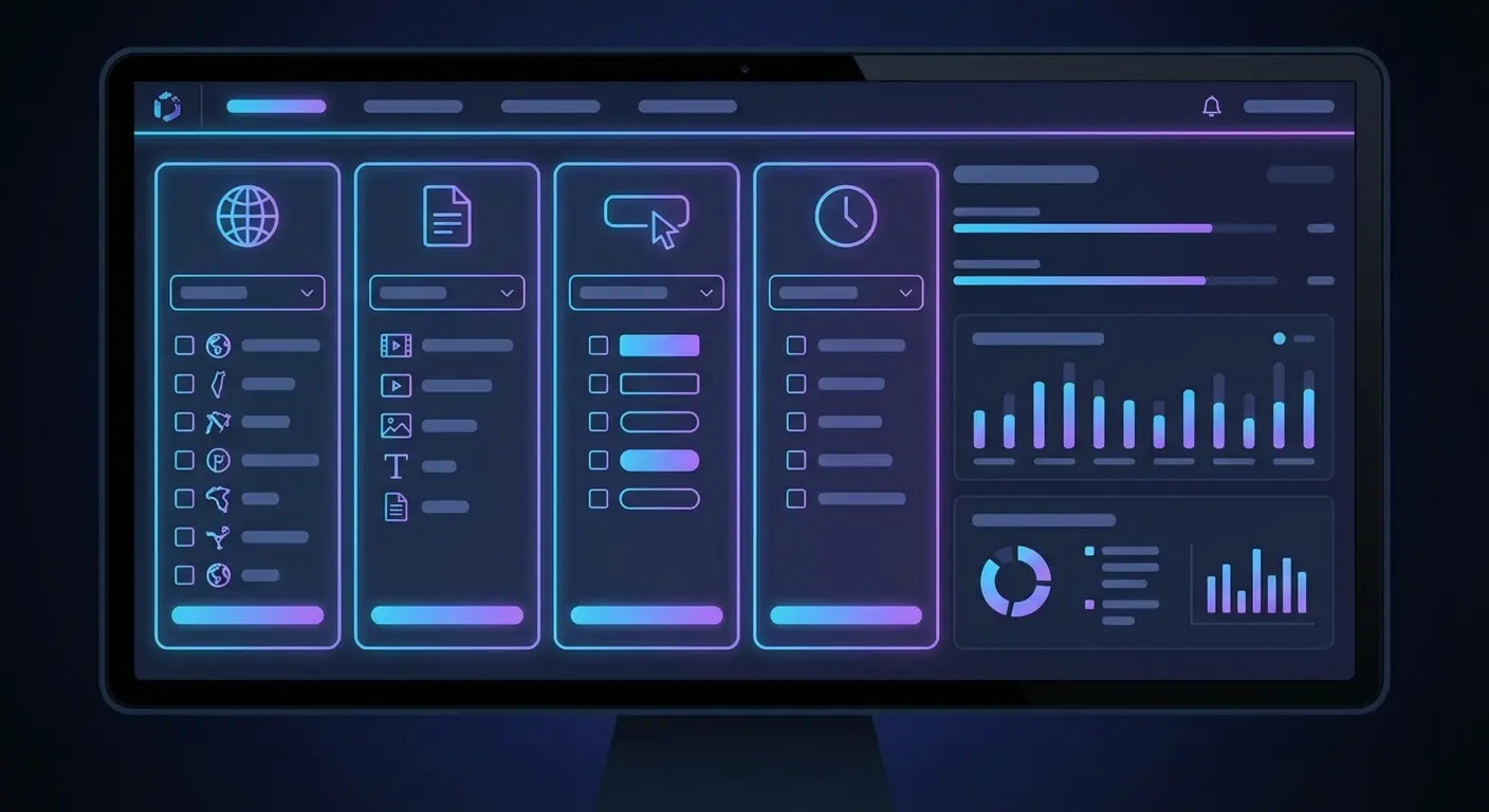 Інтерфейс фільтрів пошуку рекламних оголошень у spy-інструменті з прикладом налаштувань