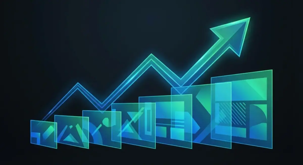 Візуалізація процесу масштабування рекламних кампаній Facebook від малого тестового бюджету до великих кампаній з графіками зростання