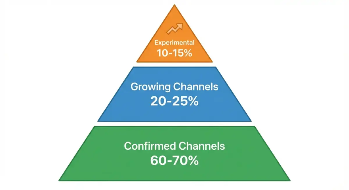 Фреймворк розподілу бюджету на основі spy-даних: підтверджені канали, зростаючі канали, тестові канали