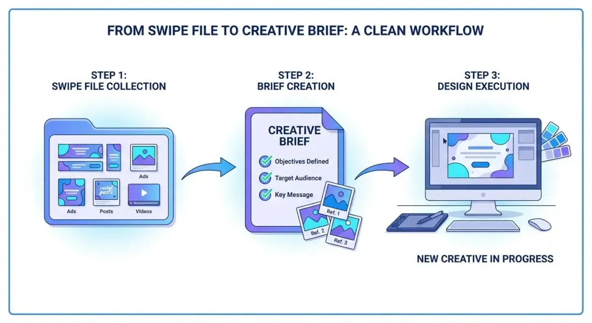 Процес створення брифу для дизайнера на основі swipe-файлу рекламних креативів